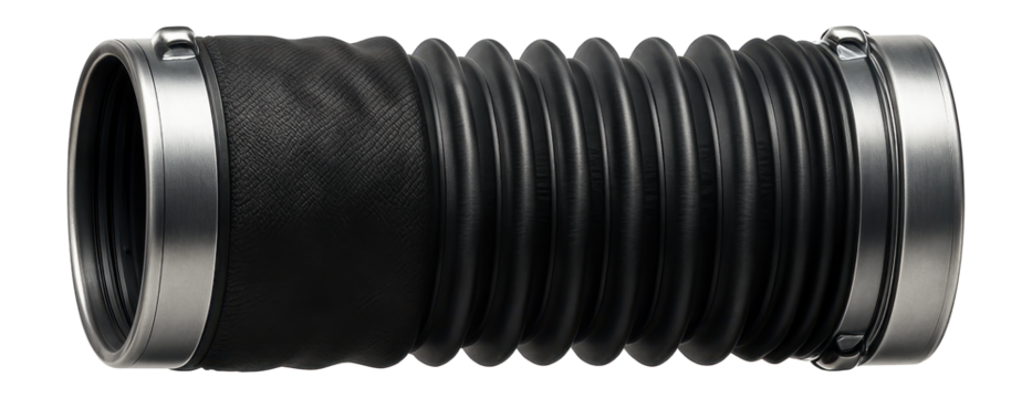 Flexible duct with a tear-resistant outer layer for high-traffic areas in warehouses.