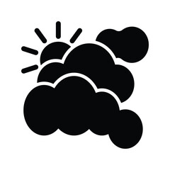 Partly Cloudy icon design template