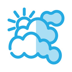 Partly Cloudy icon design template