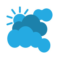 Partly Cloudy icon design template