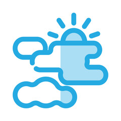 Fototapeta premium Partly Cloudy icon design template