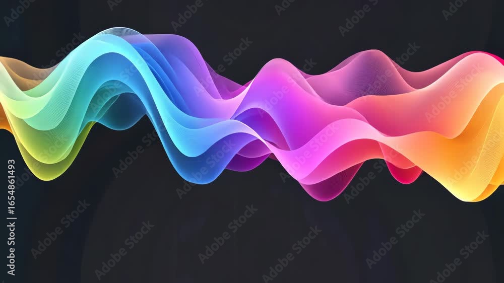Poster waves of color swirl elegantly, showcasing a beautiful blend of hues and patterns that captivate the