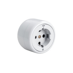Smart Home Wireless Electrical Outlet, White, Close-up Studio Shot