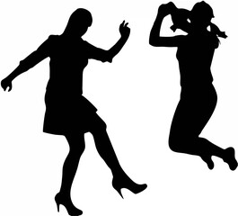 Vector silhouette of women.eps