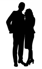 A couple silhouette vector.eps
