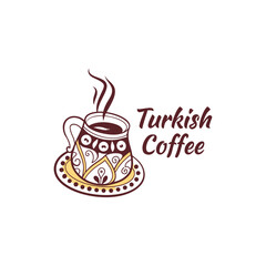 Turkish coffee logo vector design 