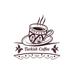 Turkish coffee logo vector design 
