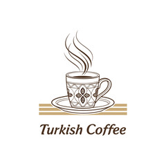 Turkish coffee logo vector design 