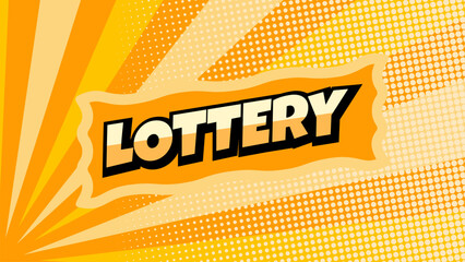 Flat design lottery ticket illustration