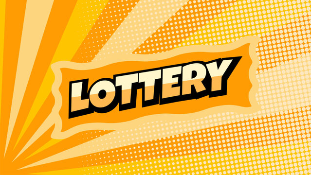 Flat design lottery ticket illustration