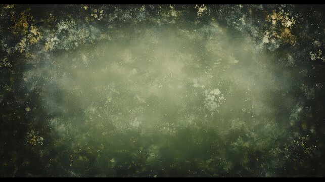 Blurry green background with a few specks of white. The background is a mix of green and brown colors