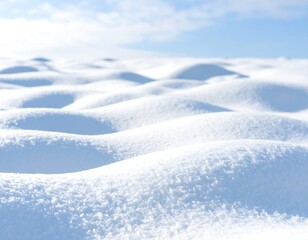 Obraz premium Soft, undulating snow drifts under a bright sky