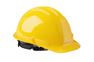 Yellow Hard Hat Construction Safety Helmet isolated on white transparent background