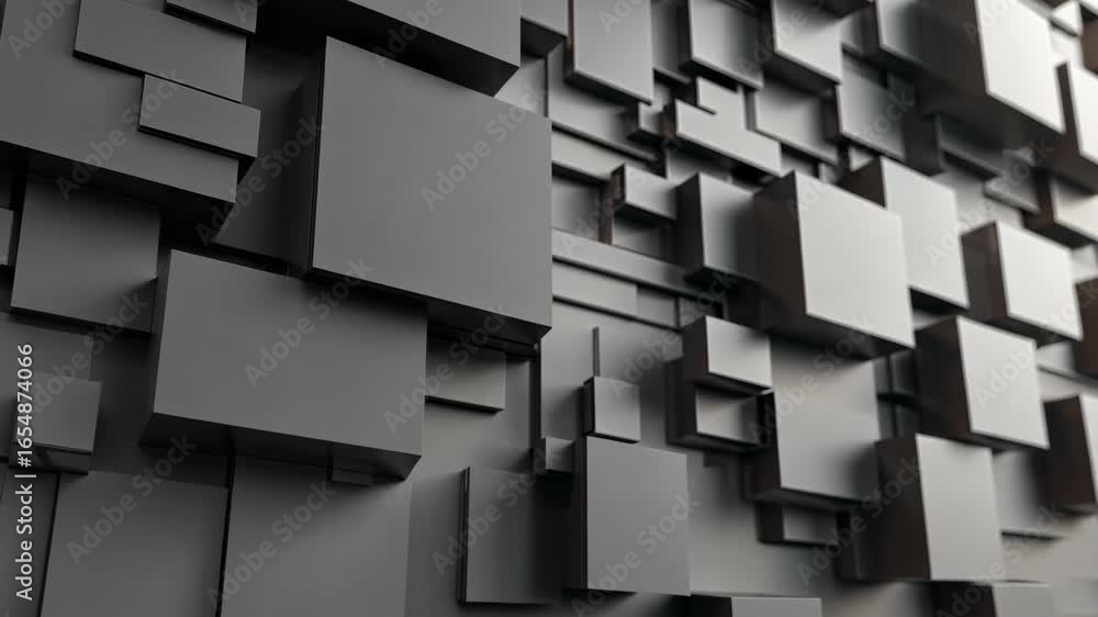 Poster exploration of an abstract design featuring various geometric shapes and textures, highlighting crea