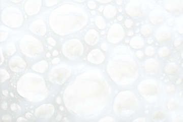 Abstract White Bubbles and Foam Texture, isolated on white transparent background