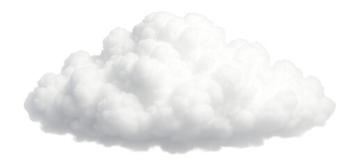 Fluffy cumulus cloud with distinct white puffiness against the sky