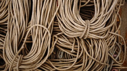 ropes folded as a background