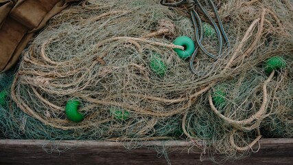 fishing net on the pier