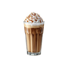Iced Caramel Latte with Whipped Cream - Refreshing Coffee Drink