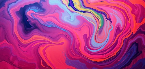 Obraz premium Swirling vibrant hues, textured brushstrokes, dreamy atmospheric depth, wallpaper, dreamy landscape