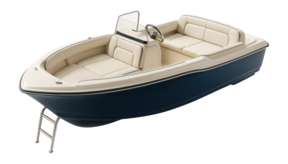 Family-friendly console craft with wraparound seating and swim ladder