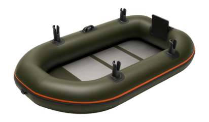 Fishing inflatable boat with rod holders and trolling motor bracket