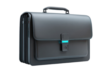 Dark gray briefcase, modern design