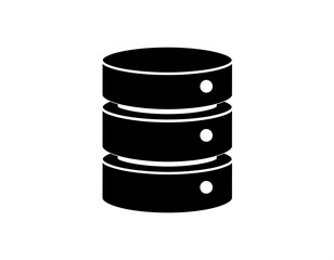 Solid black database icon