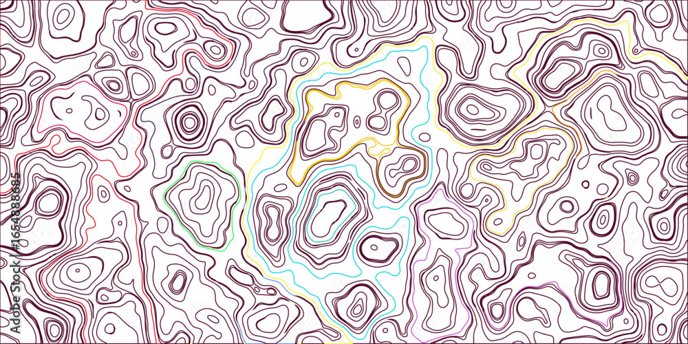 Poster topographic map patterns, topography line map. topographic line contour map background.contour eleva