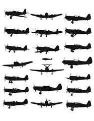 Vintage Airplane Silhouettes (1)