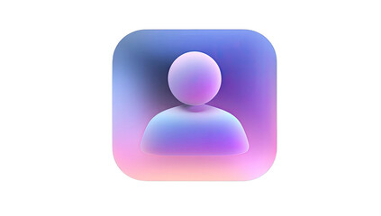 User profile icon, soft gradients