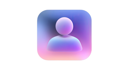 User profile icon, soft gradients