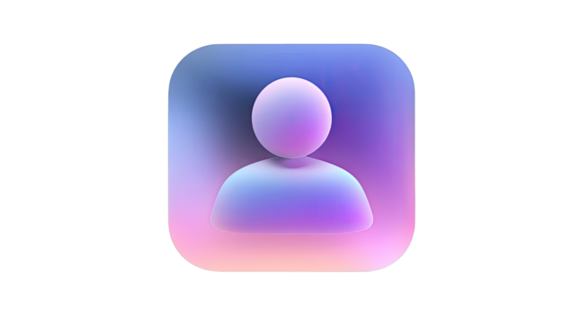 User profile icon, soft gradients