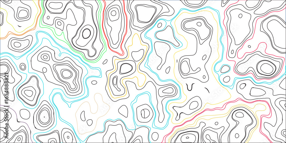 Poster topographic map patterns, topography line map. topographic line contour map background.contour eleva