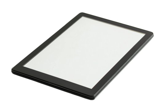 Young book reader isolated on transparent background