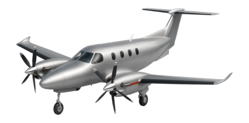 Passenger turboprop with low-wing design and prominent nose landing gear