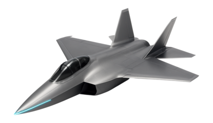 Twin-seat multirole fighter with side-mounted air intakes and extended nose section
