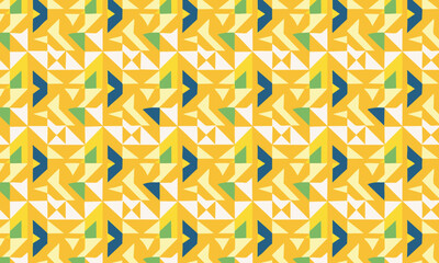 Complex Retro Geometric Seamless Pattern, Abstract 70s Background with a Dynamic Interlocking Structure for Modern Fabric Print