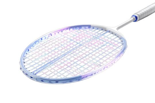 Close-up of a pastel badminton racket - Powered by Adobe