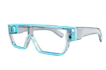Clear safety glasses, futuristic design