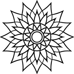 Sunflower Mandala Vector