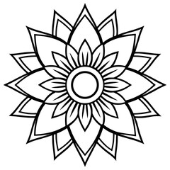 Sunflower Mandala Vector
