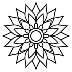 Sunflower Mandala Vector