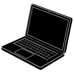 laptop computer isolated on white