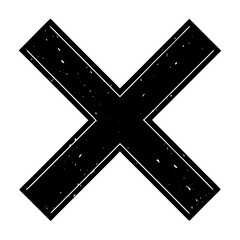 black and white cross on black