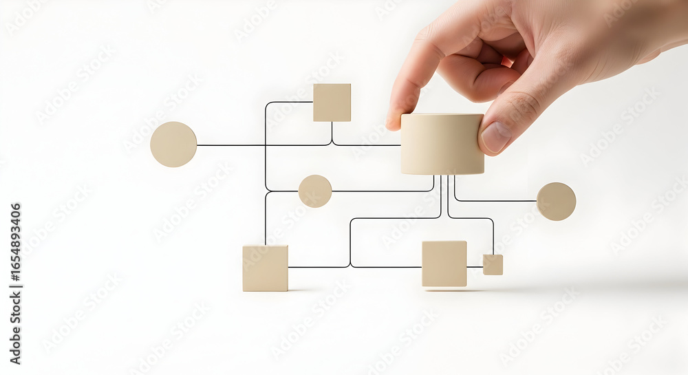 Poster connecting the dots streamline your business processes optimize workflow efficiency enhance producti