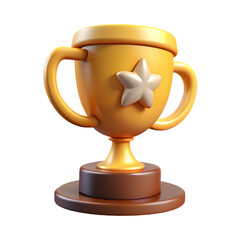 golden color trophy icon image design 