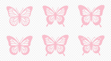Butterfly Silhouette Collection &ndash; Black Flying Butterflies and Fireflies Icons for Print, Tattoo, and Digital Use
