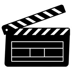 film slate on white background