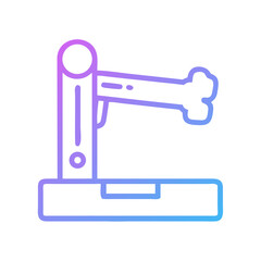 Modern robotic arm icon with gradient color scheme design